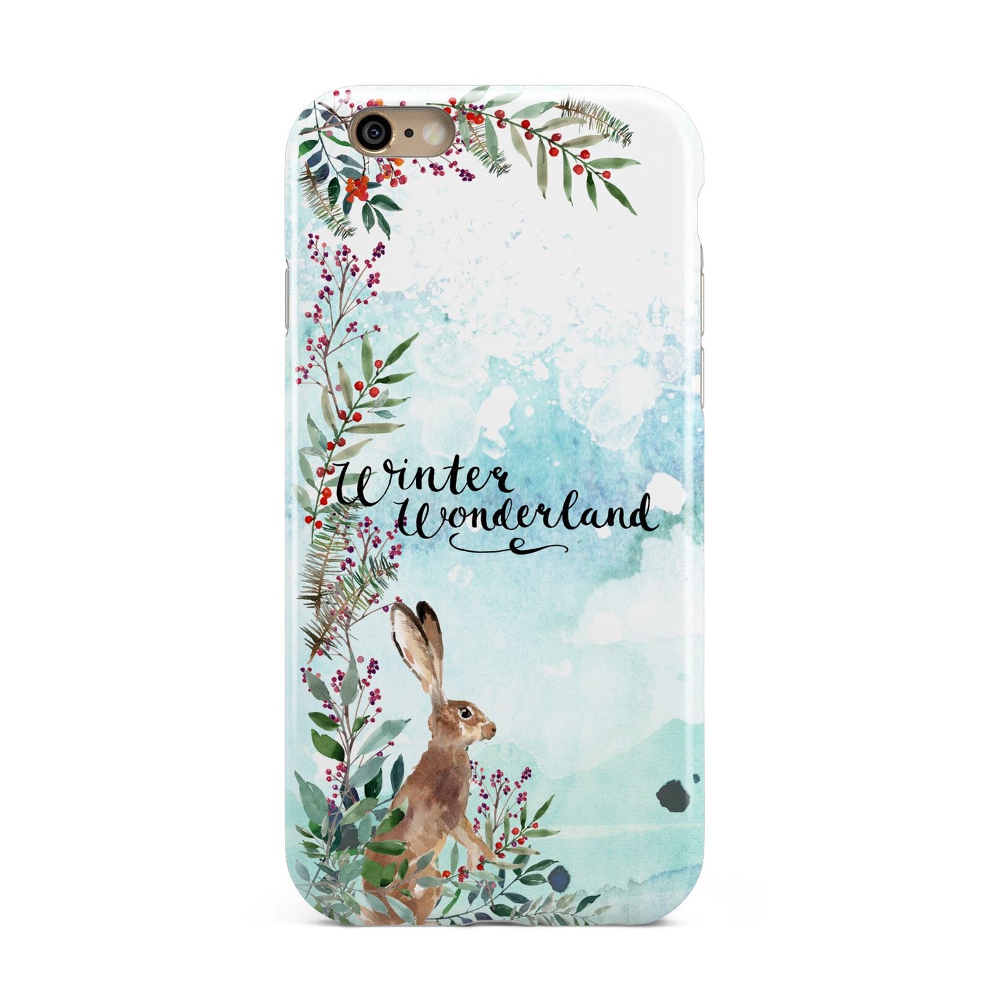 Winter Wonderland Hare Apple iPhone 6 3D Tough Case