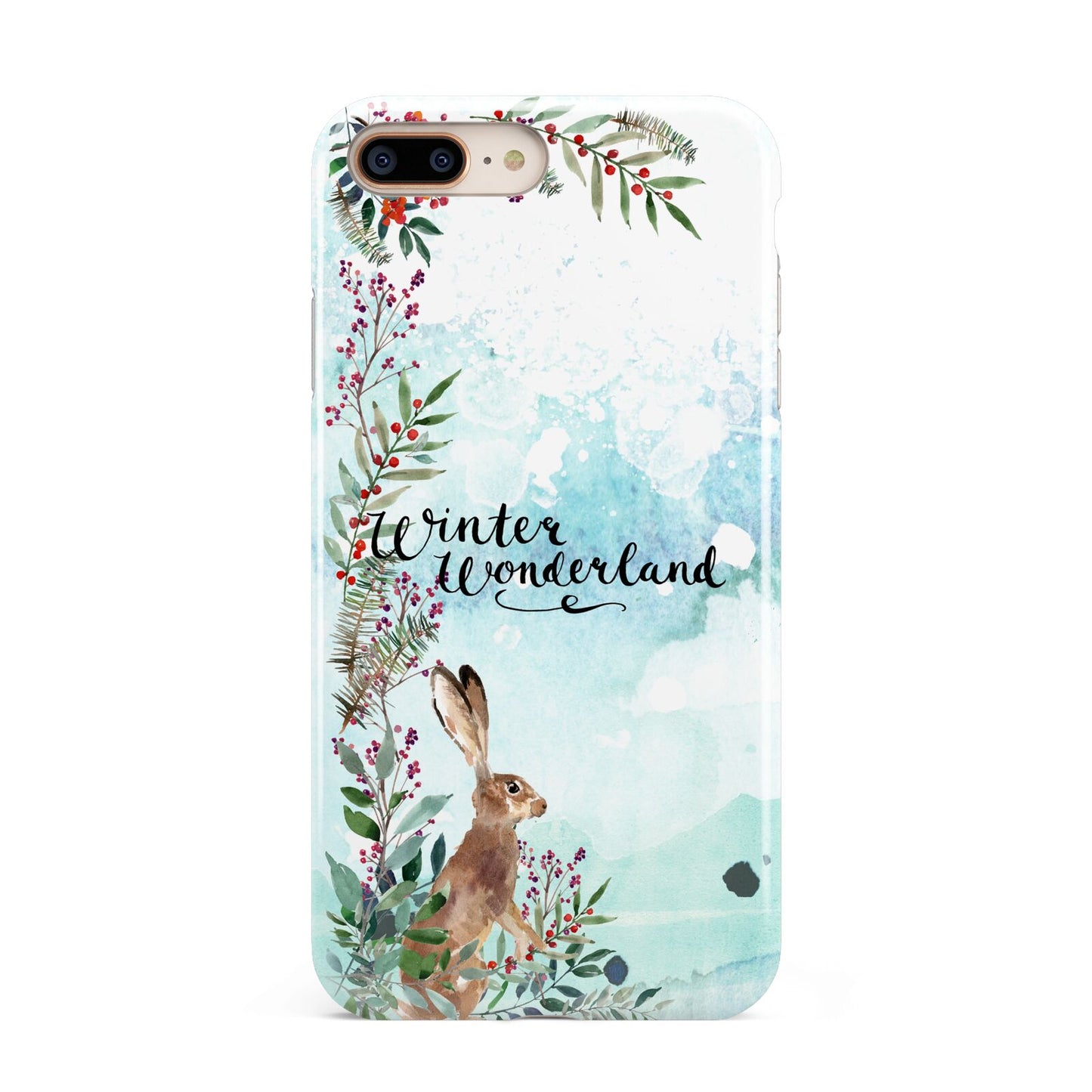 Winter Wonderland Hare Apple iPhone 7 8 Plus 3D Tough Case