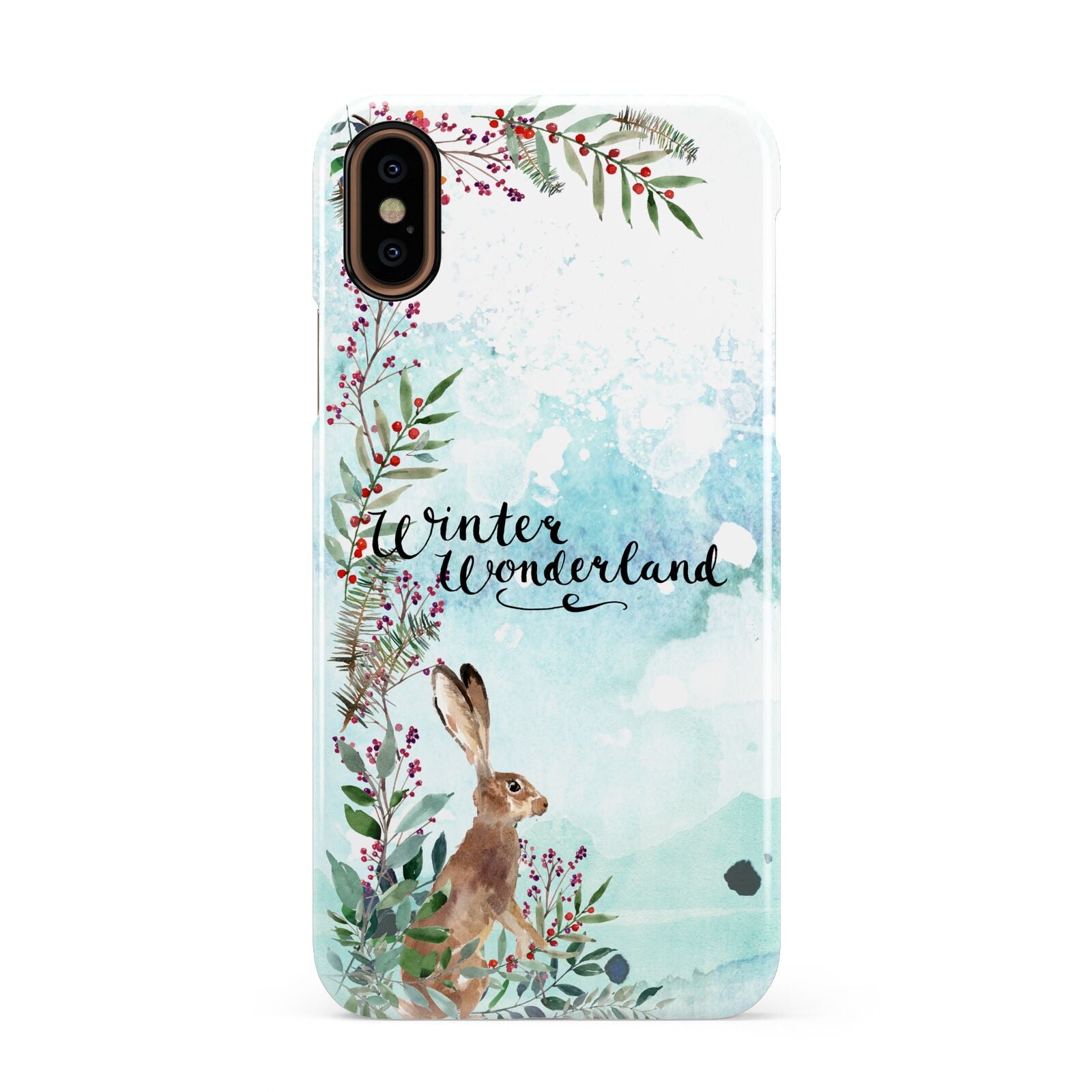 Winter Wonderland Hare Apple iPhone XS 3D Snap Case