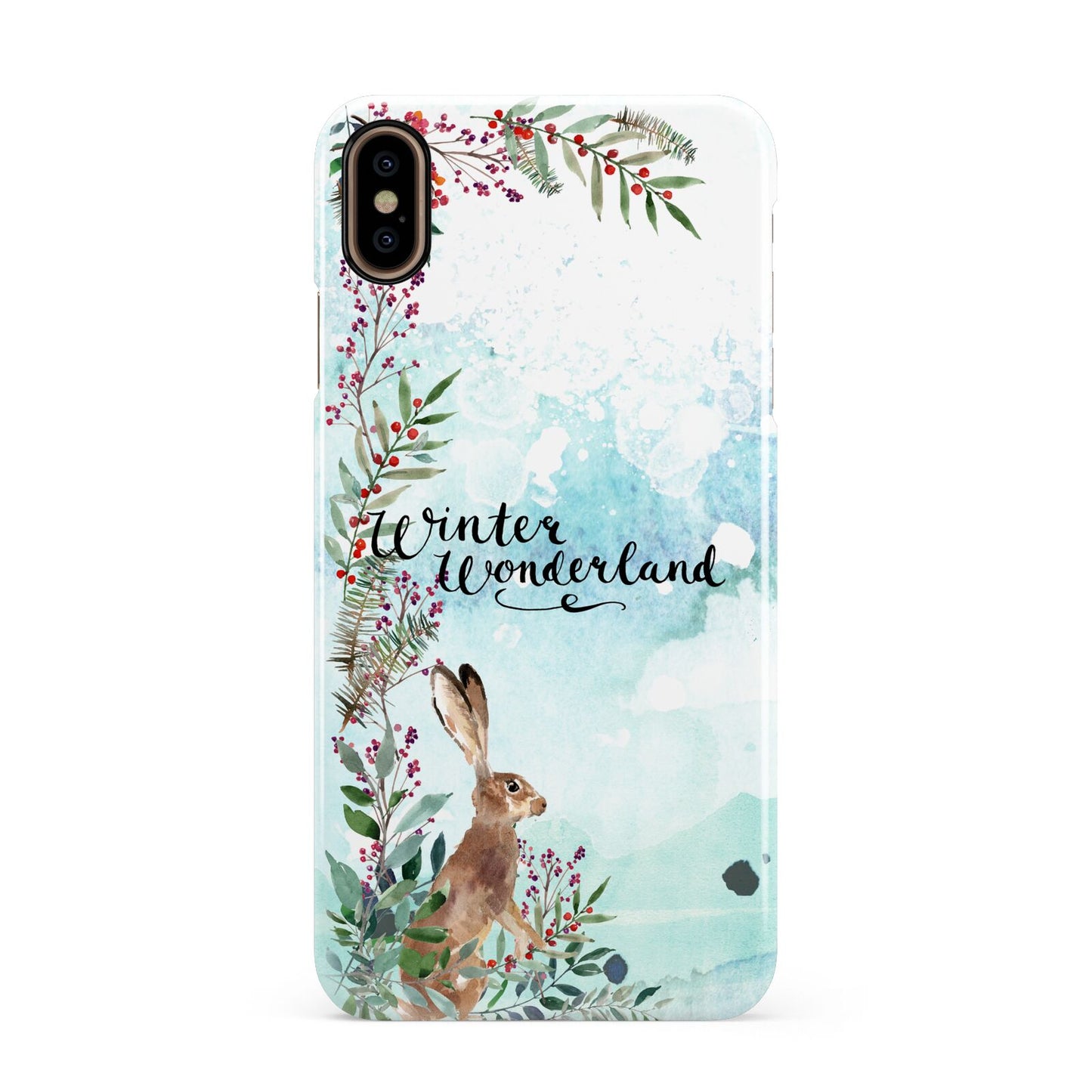 Winter Wonderland Hare Apple iPhone Xs Max 3D Snap Case