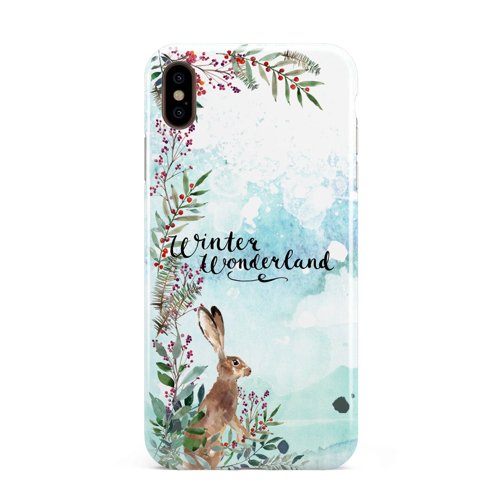 Winter Wonderland Hare Apple iPhone Xs Max 3D Tough Case