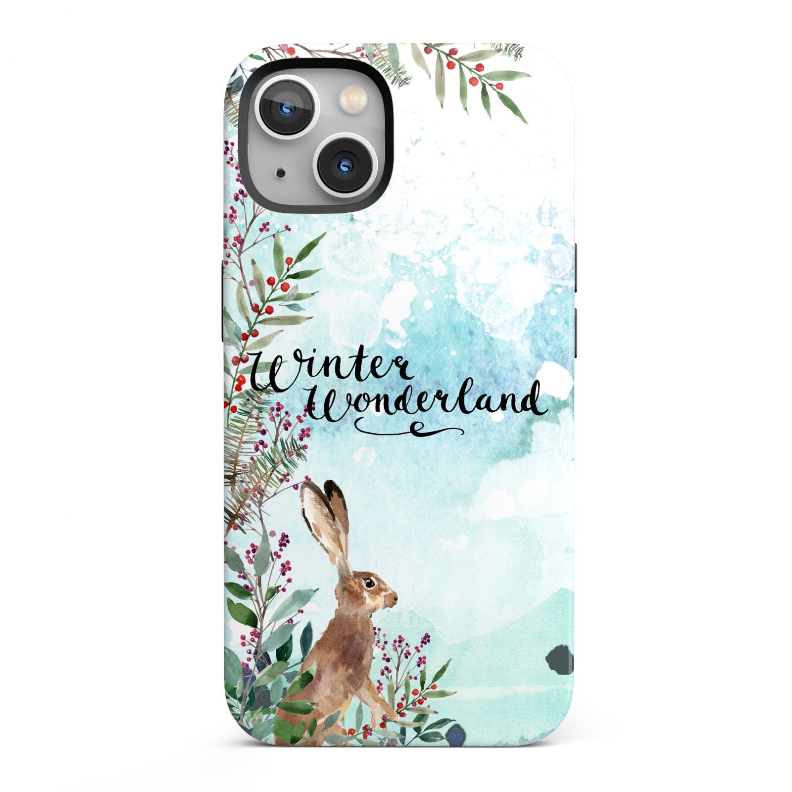 Winter Wonderland Hare iPhone 13 Full Wrap 3D Tough Case