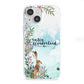 Winter Wonderland Hare iPhone 13 Mini Clear Bumper Case