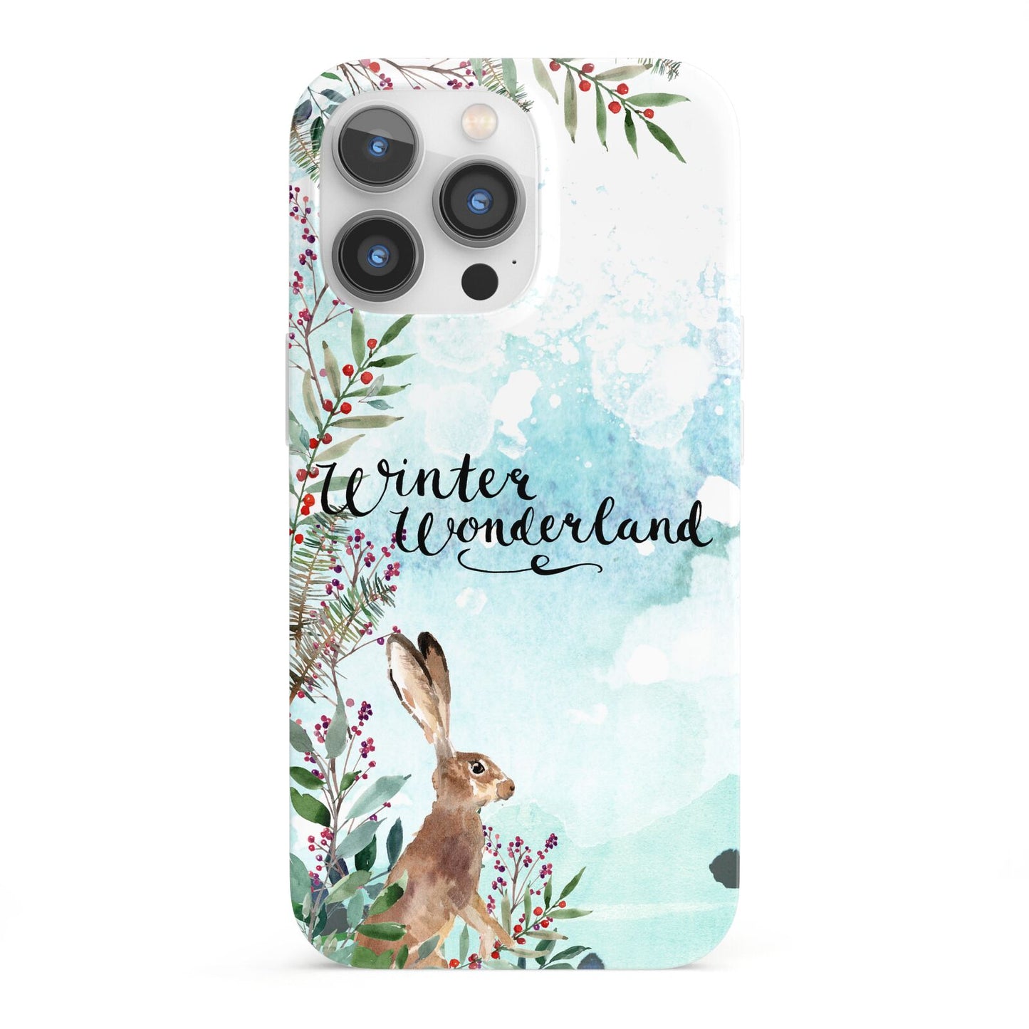 Winter Wonderland Hare iPhone 13 Pro Full Wrap 3D Snap Case