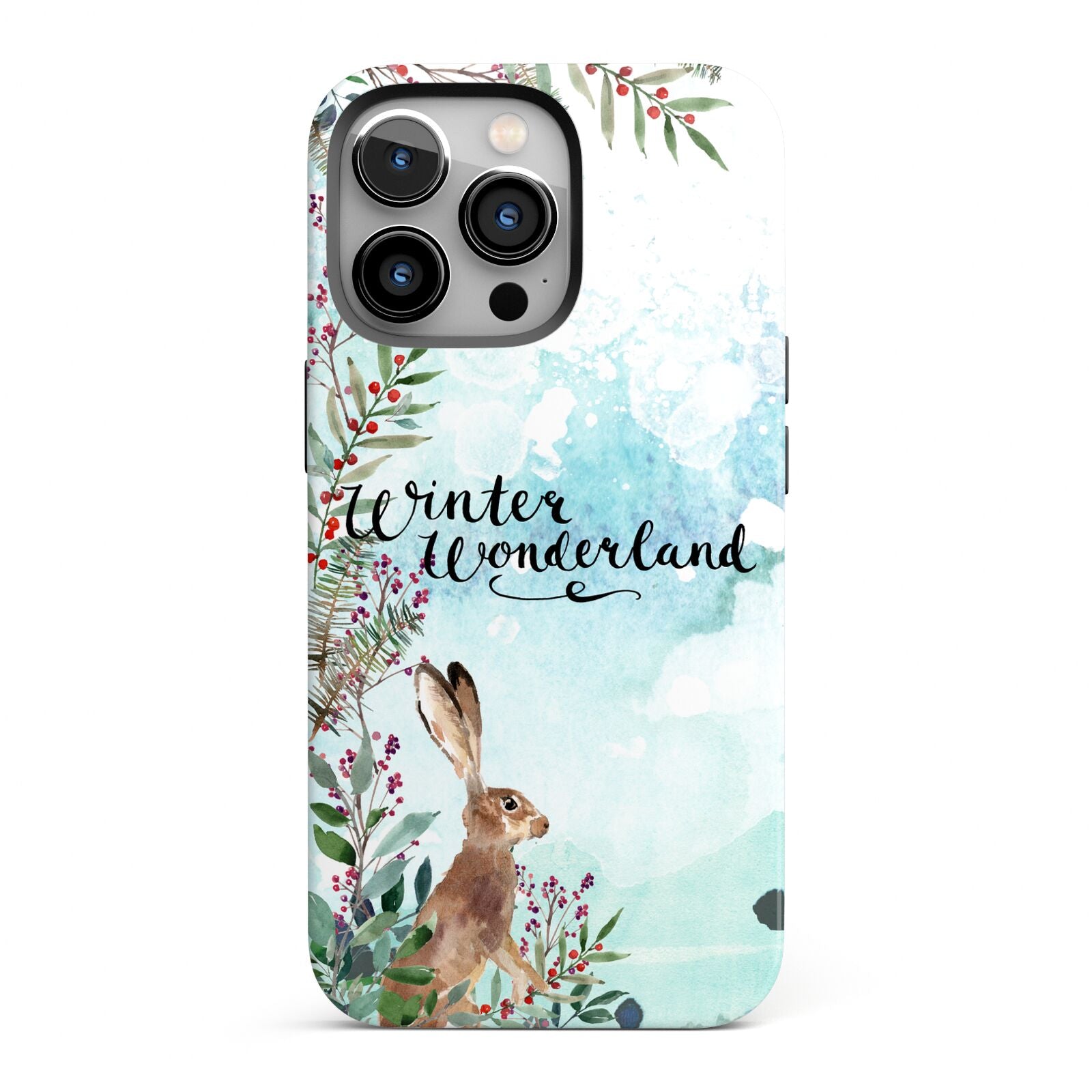 Winter Wonderland Hare iPhone 13 Pro Full Wrap 3D Tough Case