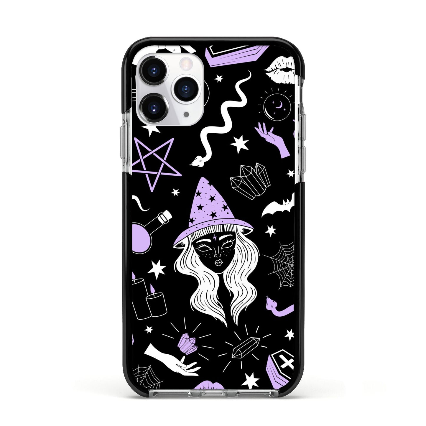Witch Apple iPhone 11 Pro in Silver with Black Impact Case