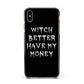 Witch Better Have My Money Apple iPhone Xs Max Impact Case Black Edge on Gold Phone