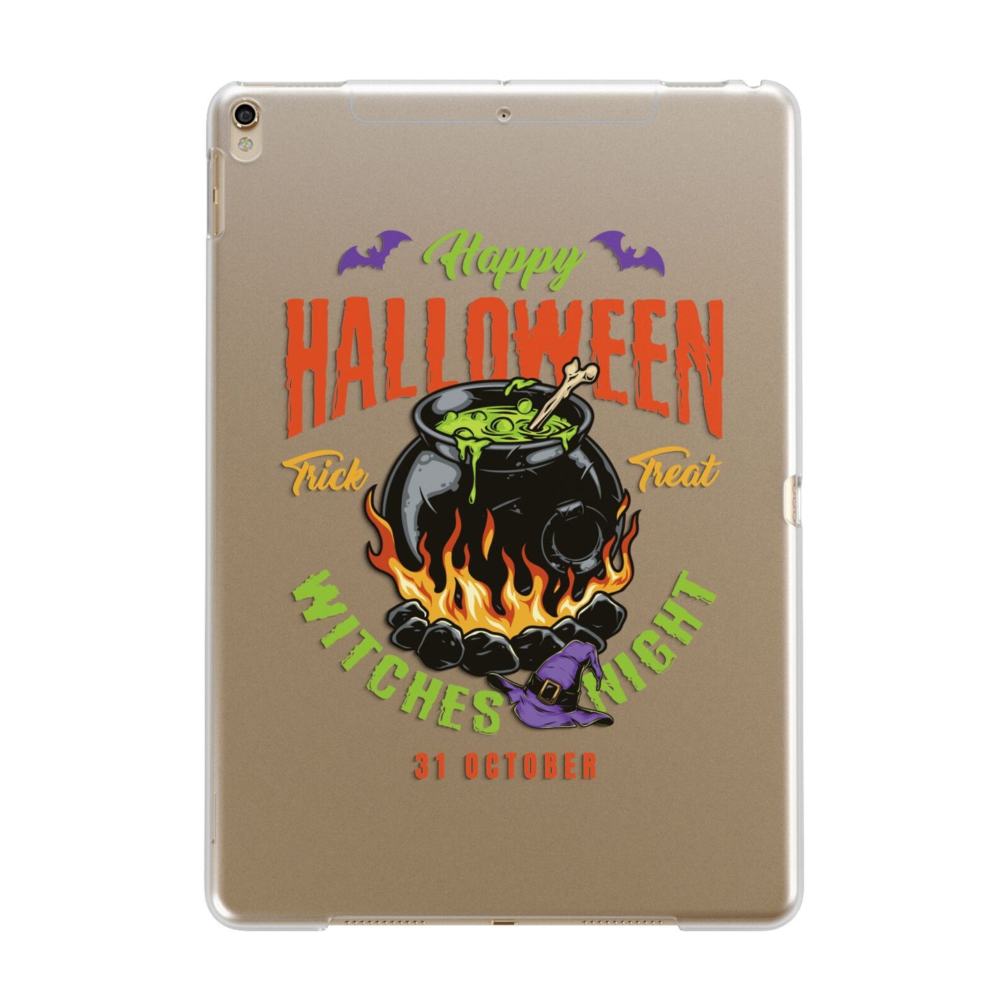 Witch Cauldron Apple iPad Gold Case