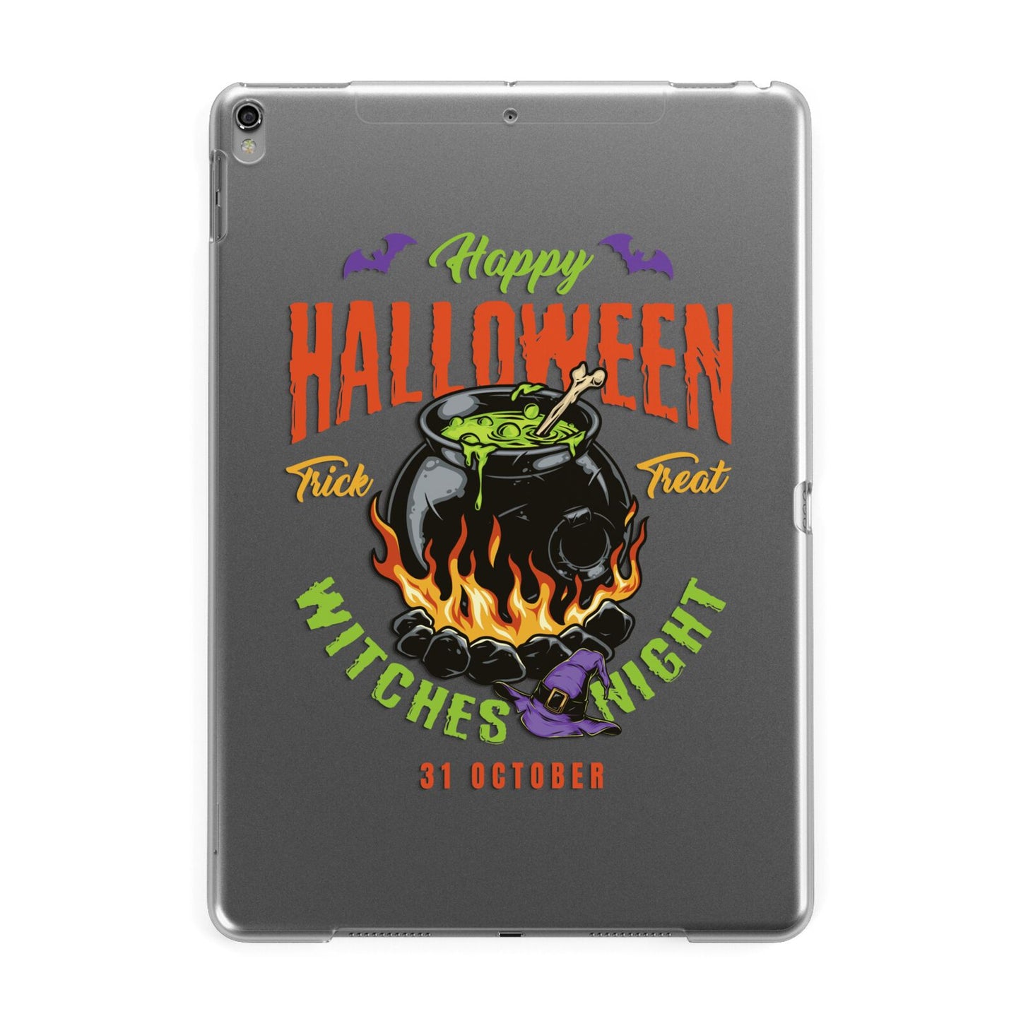 Witch Cauldron Apple iPad Grey Case