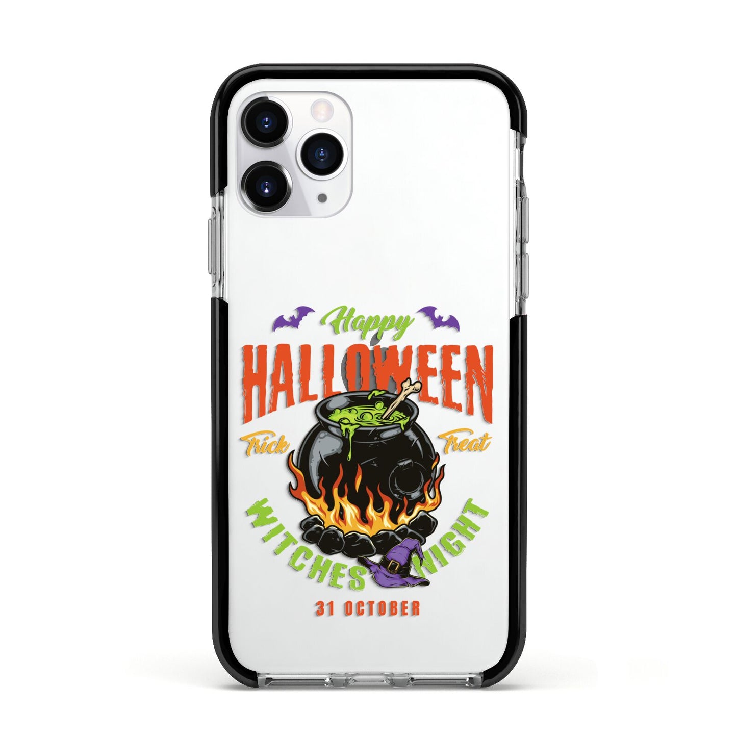 Witch Cauldron Apple iPhone 11 Pro in Silver with Black Impact Case