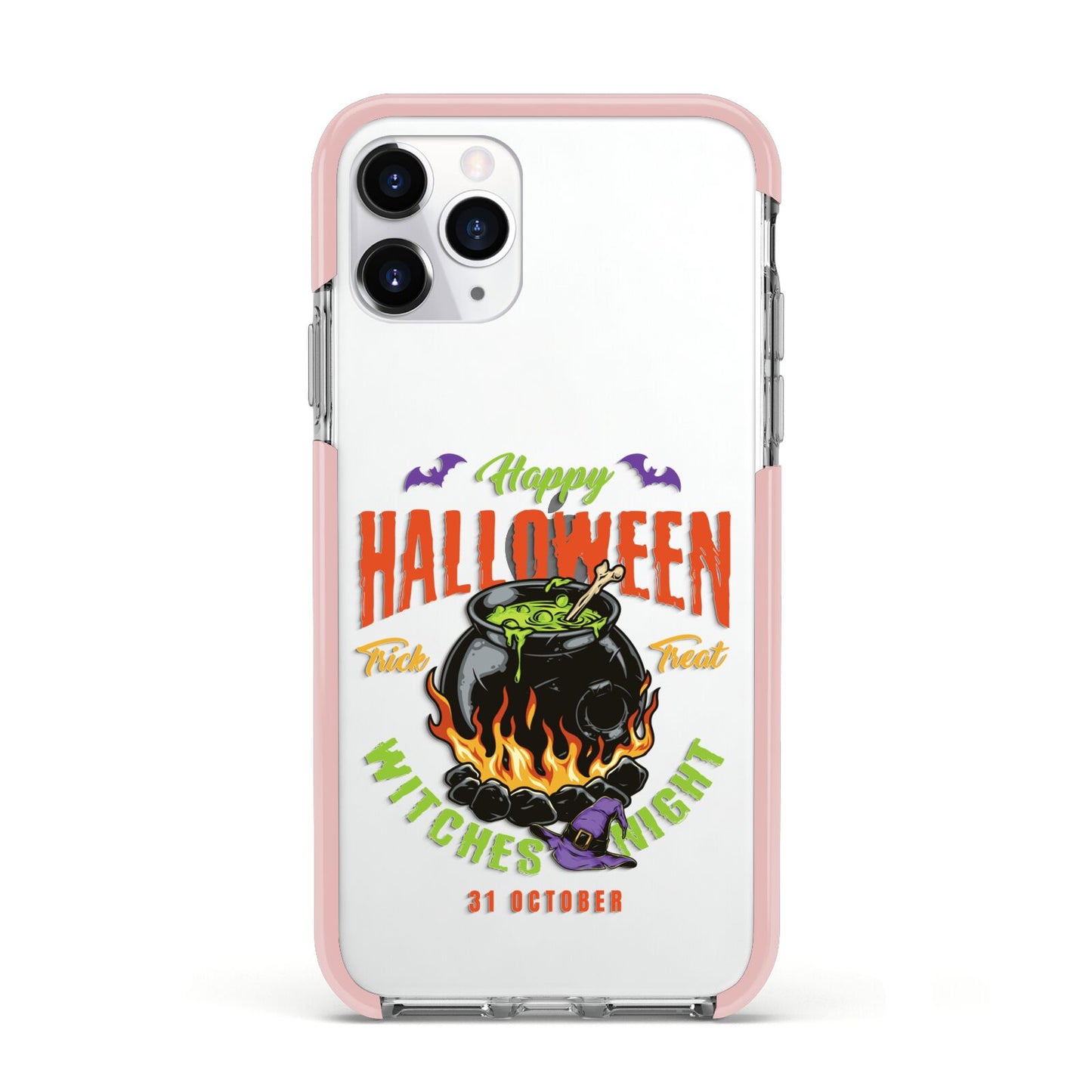 Witch Cauldron Apple iPhone 11 Pro in Silver with Pink Impact Case