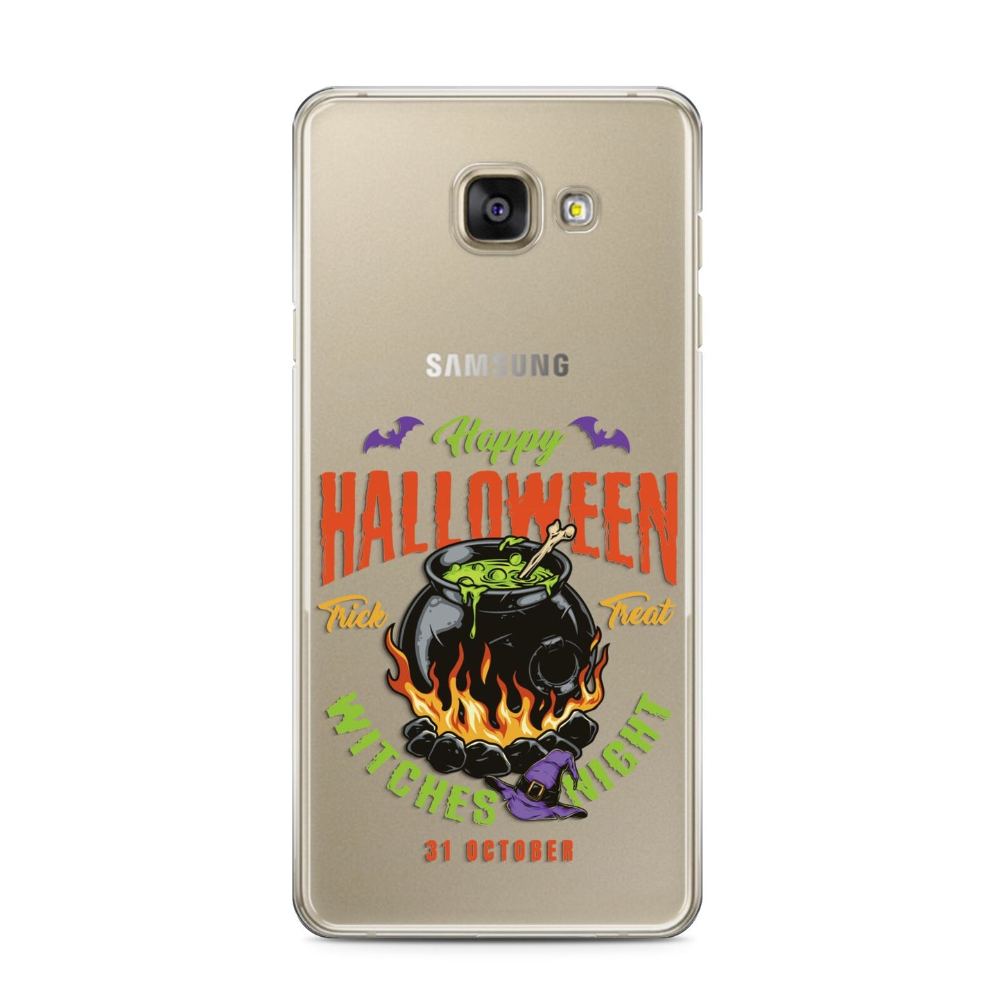 Witch Cauldron Samsung Galaxy A3 2016 Case on gold phone