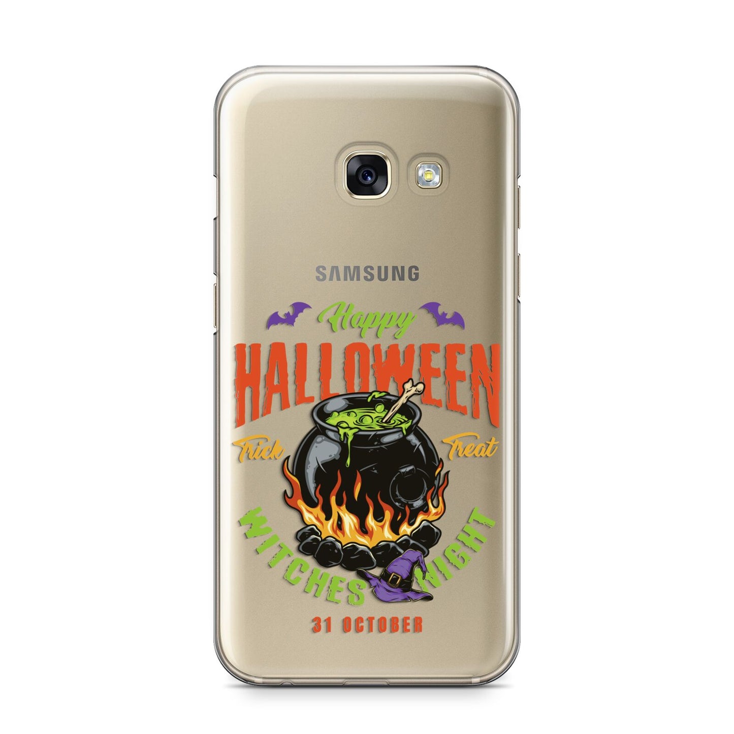 Witch Cauldron Samsung Galaxy A3 2017 Case on gold phone