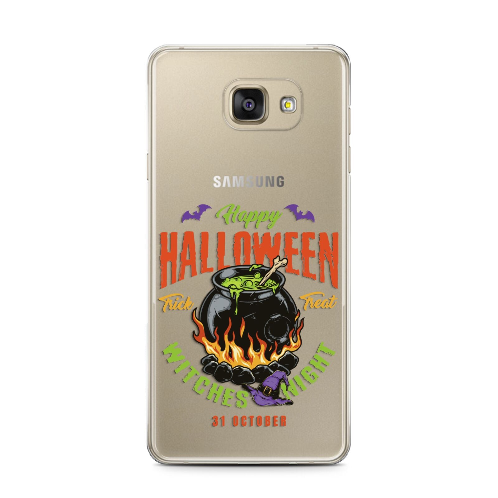 Witch Cauldron Samsung Galaxy A7 2016 Case on gold phone