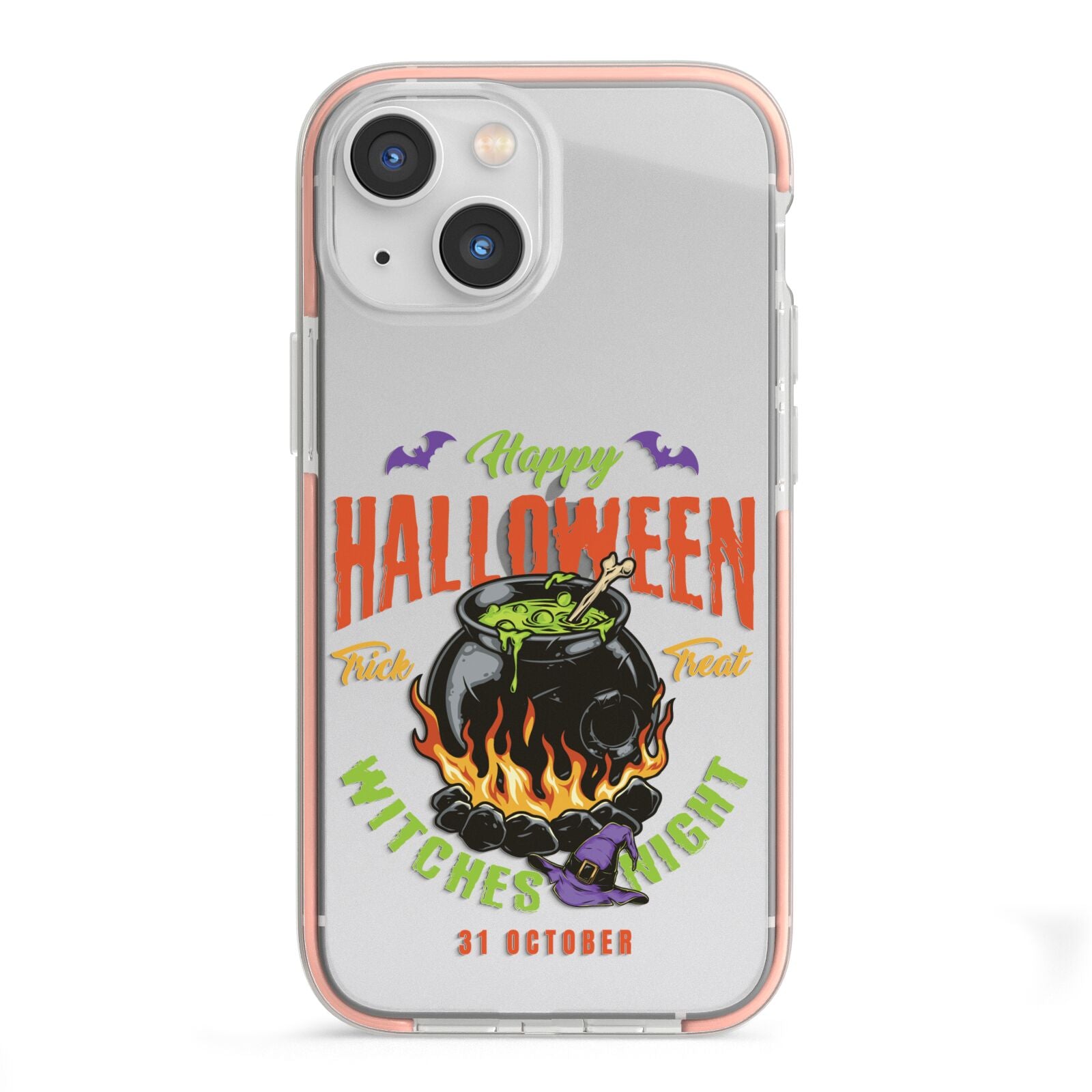 Witch Cauldron iPhone 13 Mini TPU Impact Case with Pink Edges