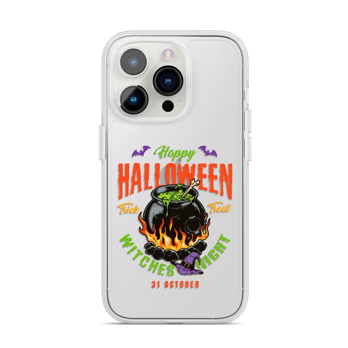 Witch Cauldron iPhone 14 Pro Clear Tough Case Silver