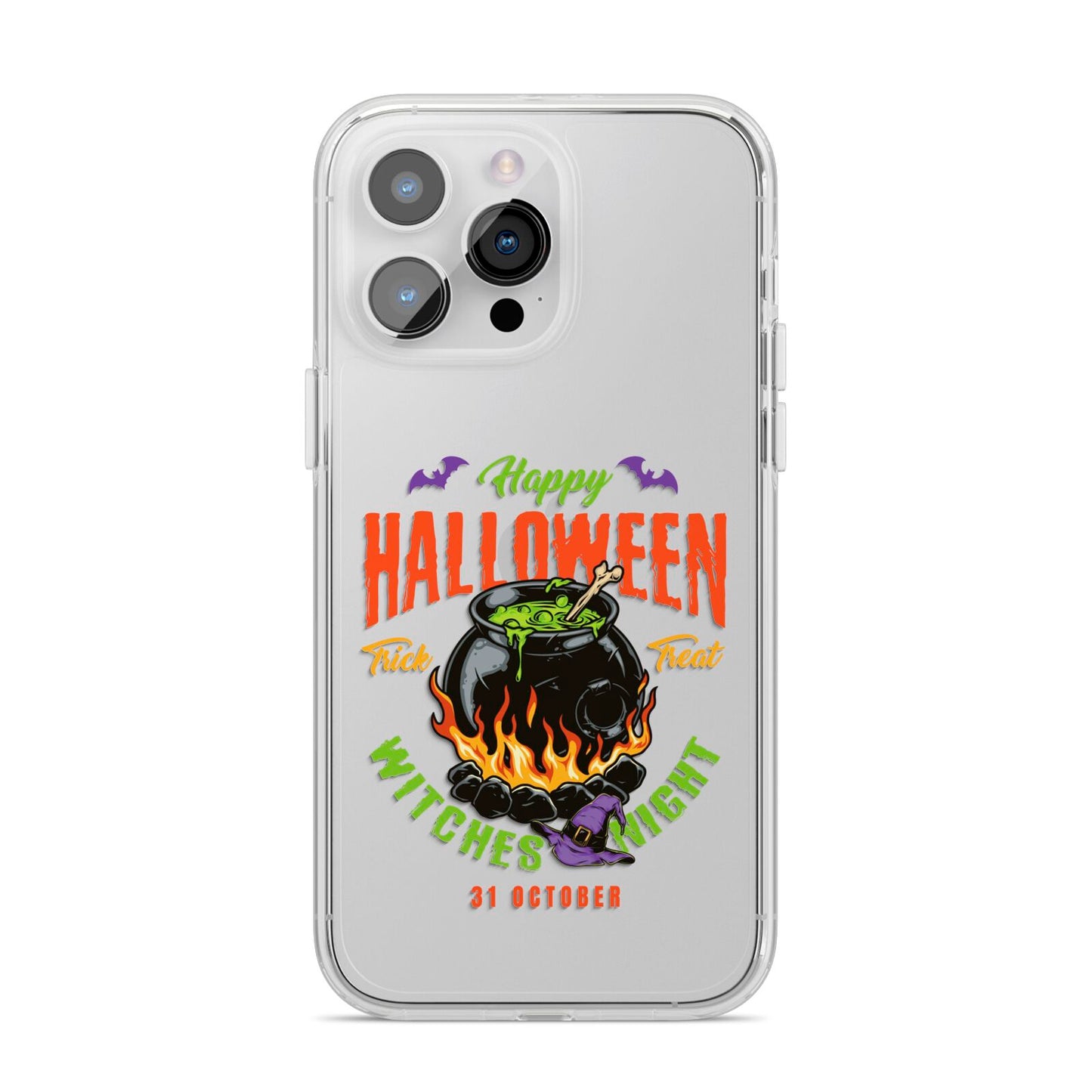 Witch Cauldron iPhone 14 Pro Max Clear Tough Case Silver