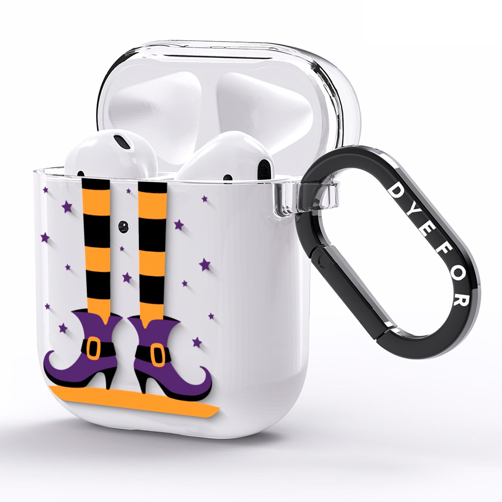 Witch Legs AirPods Clear Case Side Image
