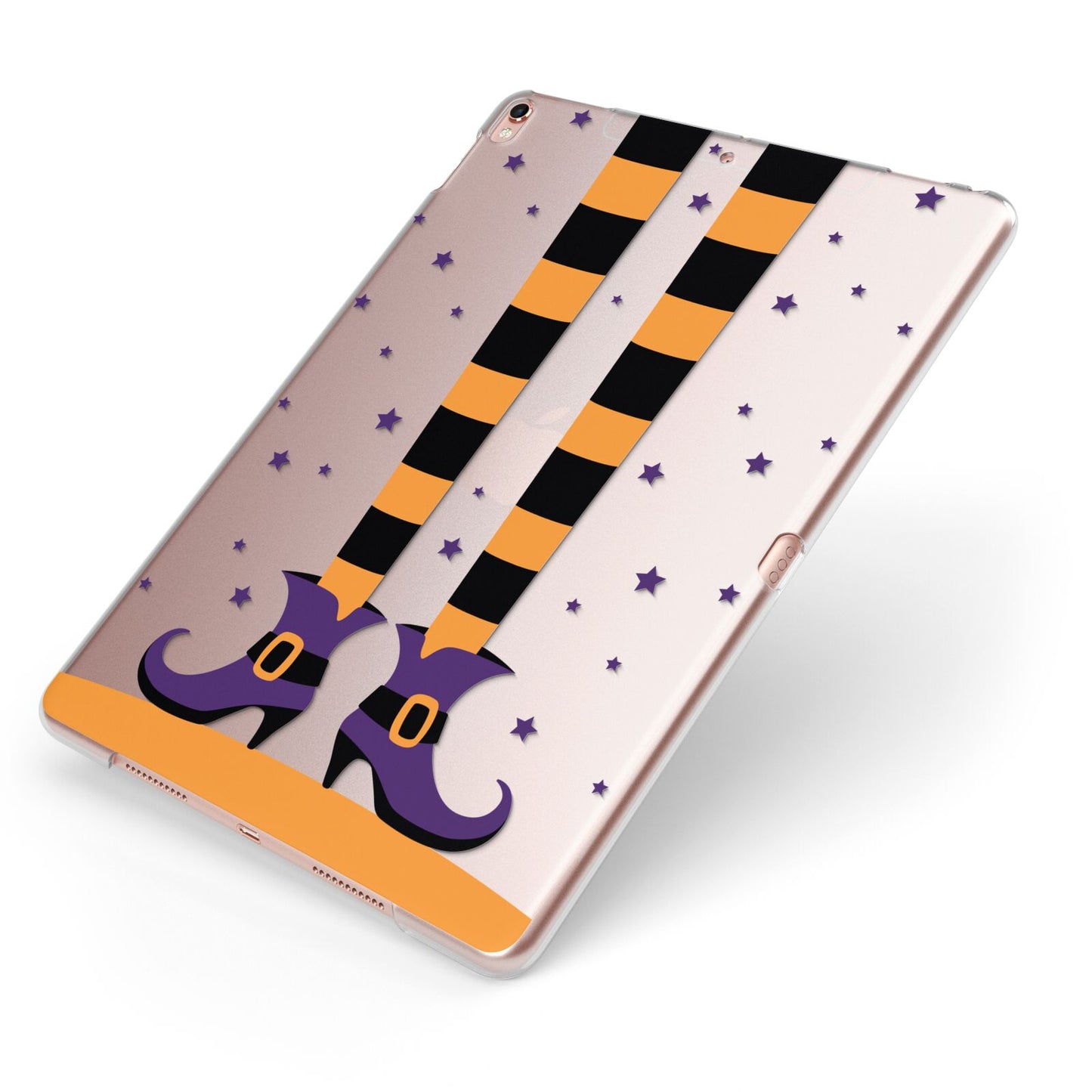 Witch Legs Apple iPad Case on Rose Gold iPad Side View