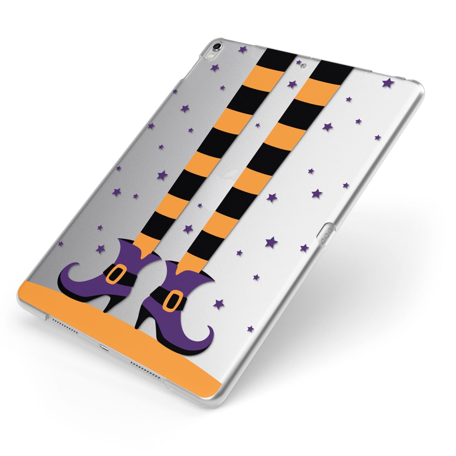 Witch Legs Apple iPad Case on Silver iPad Side View