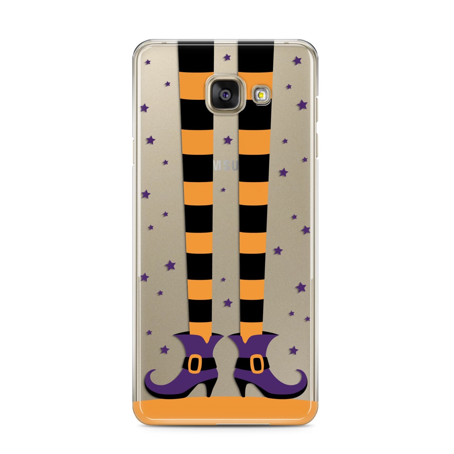 Witch Legs Samsung Galaxy A3 2016 Case on gold phone