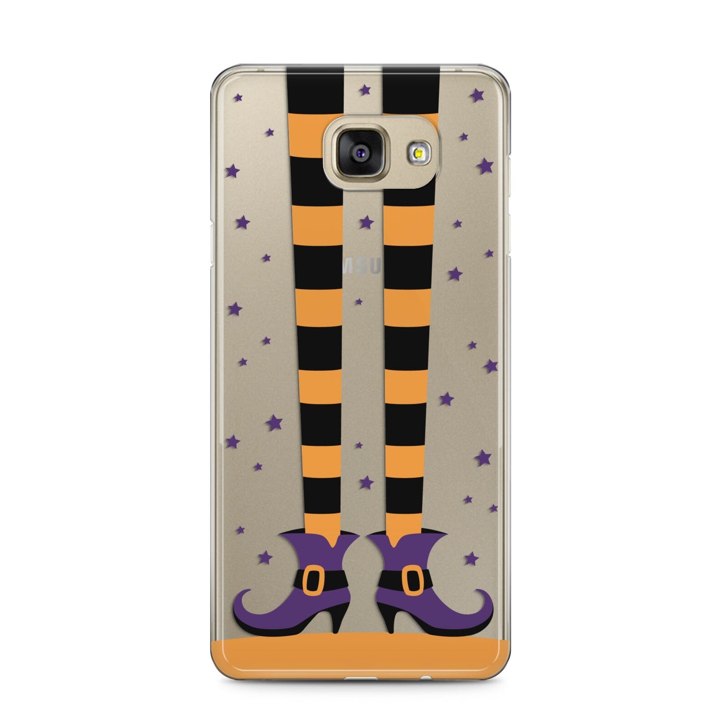 Witch Legs Samsung Galaxy A5 2016 Case on gold phone