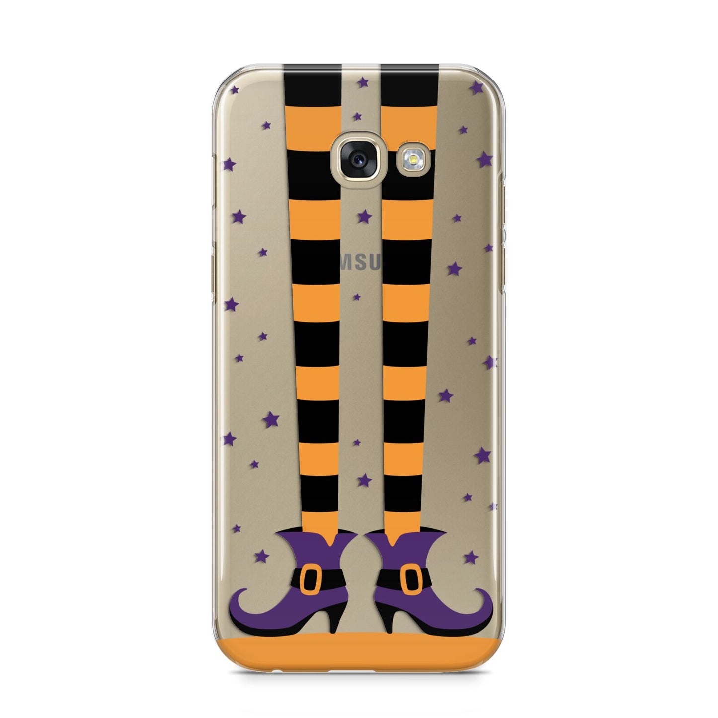 Witch Legs Samsung Galaxy A5 2017 Case on gold phone