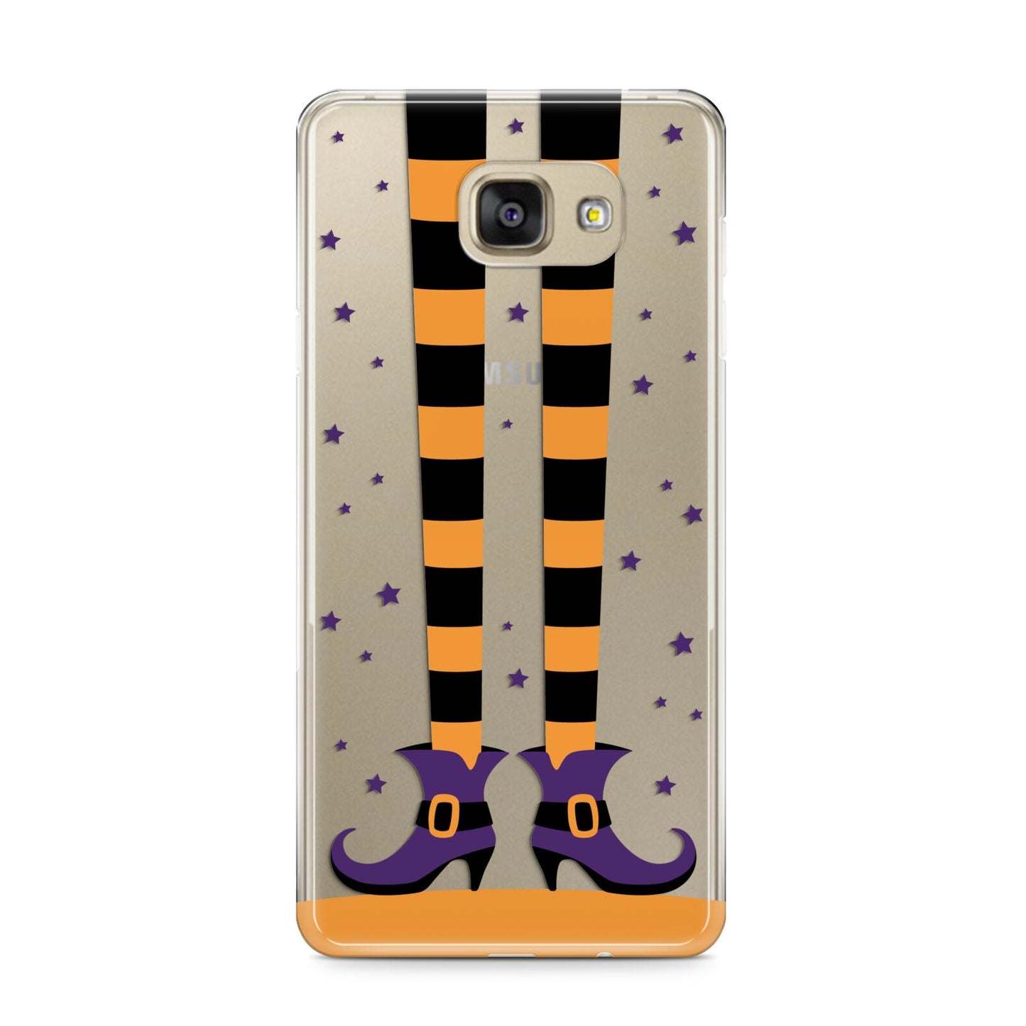 Witch Legs Samsung Galaxy A9 2016 Case on gold phone