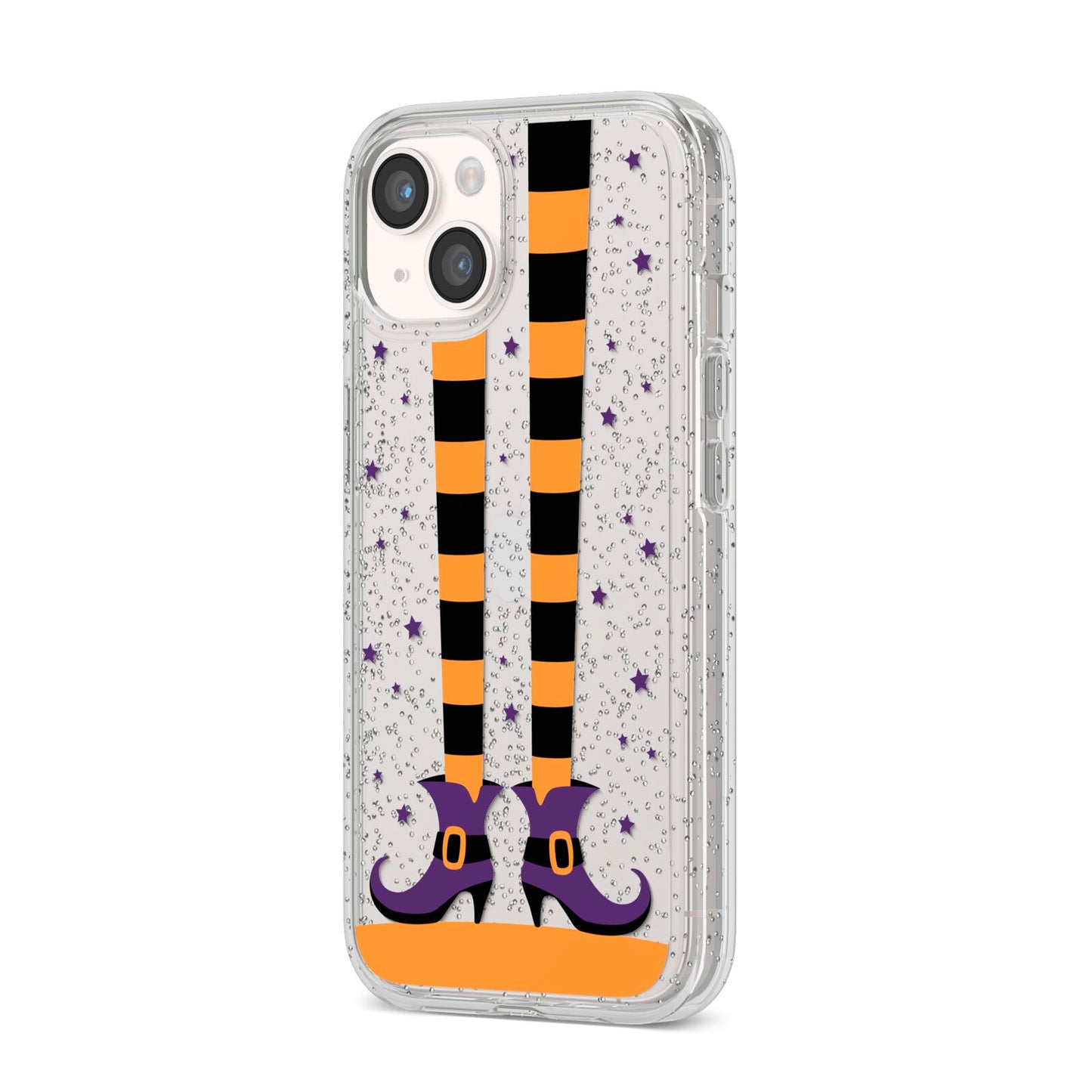 Witch Legs iPhone 14 Glitter Tough Case Starlight Angled Image