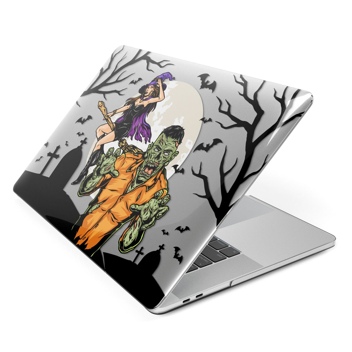 Witch Meets Zombie Apple MacBook Case Side View