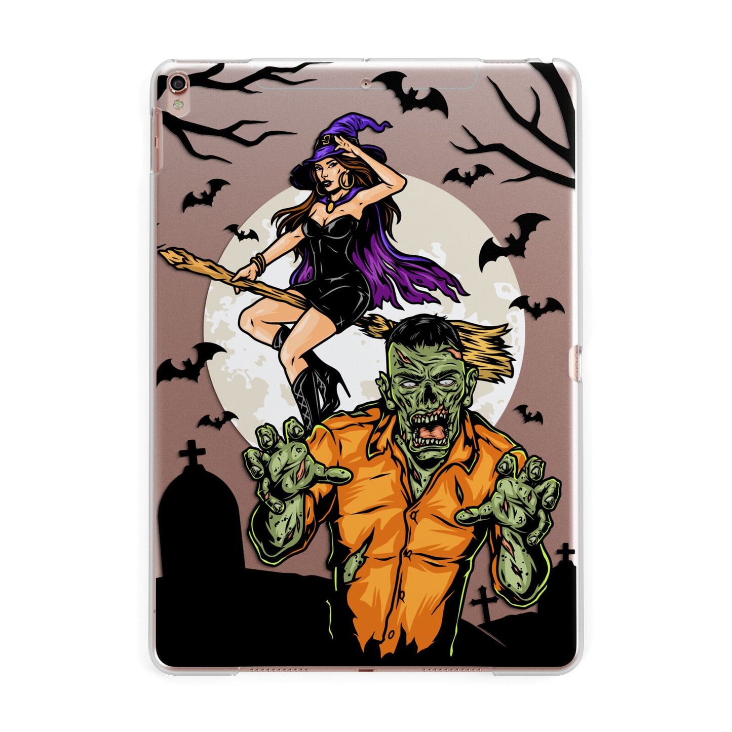 Witch Meets Zombie Apple iPad Rose Gold Case