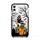 Witch Meets Zombie Apple iPhone 11 in White with Black Impact Case