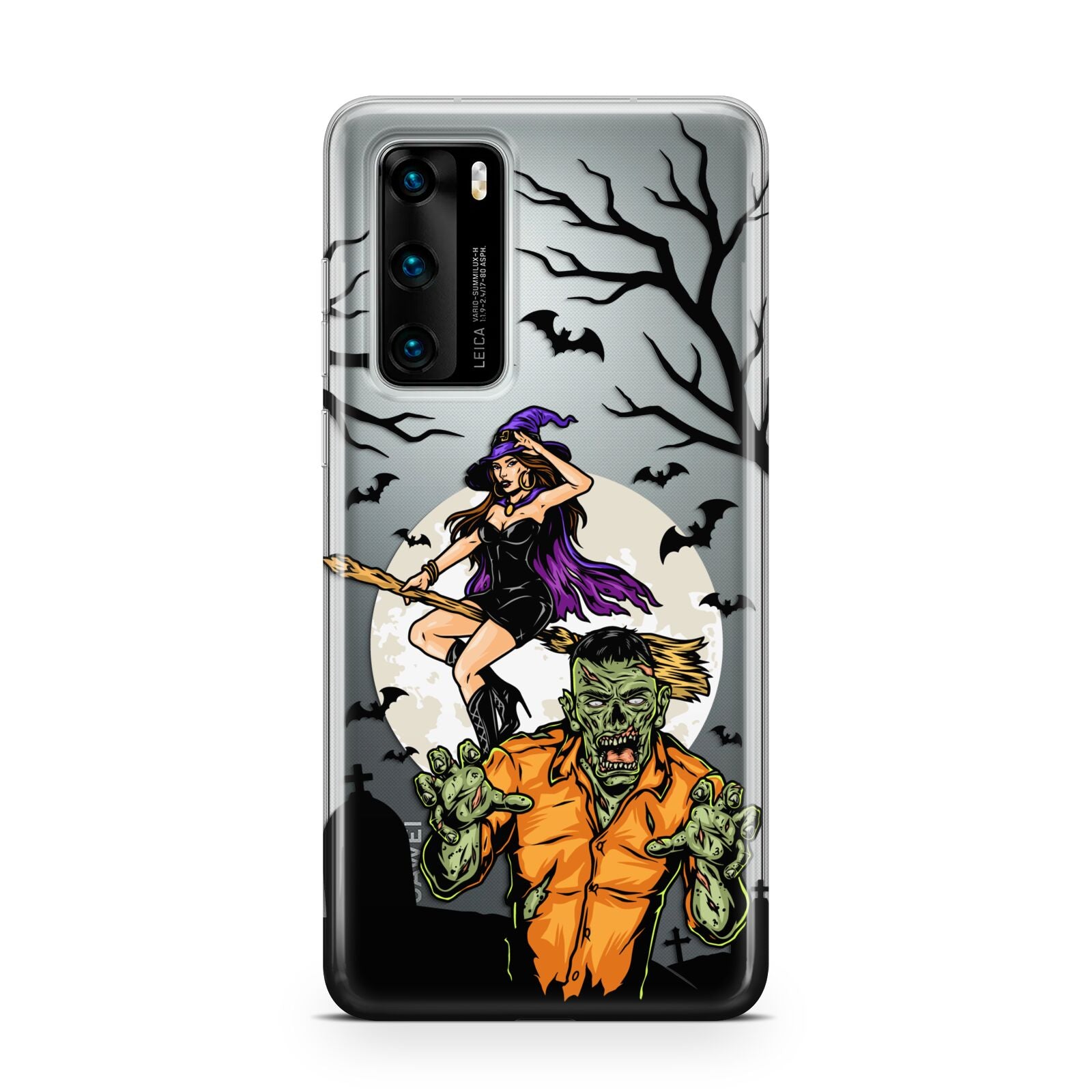 Witch Meets Zombie Huawei P40 Phone Case