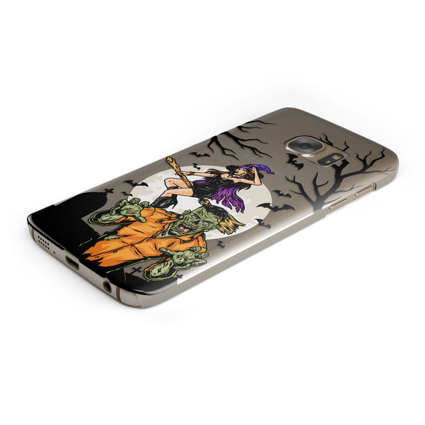 Witch Meets Zombie Samsung Galaxy Case Bottom Cutout