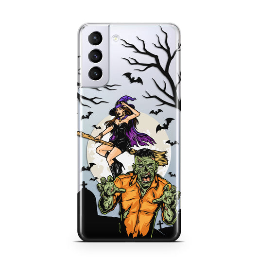 Witch Meets Zombie Samsung S21 Plus Phone Case