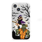 Witch Meets Zombie iPhone 13 Mini Clear Bumper Case