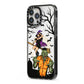 Witch Meets Zombie iPhone 13 Pro Max Black Impact Case Side Angle on Silver phone