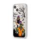 Witch Meets Zombie iPhone 14 Glitter Tough Case Starlight Angled Image