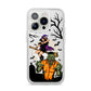 Witch Meets Zombie iPhone 14 Pro Clear Tough Case Silver