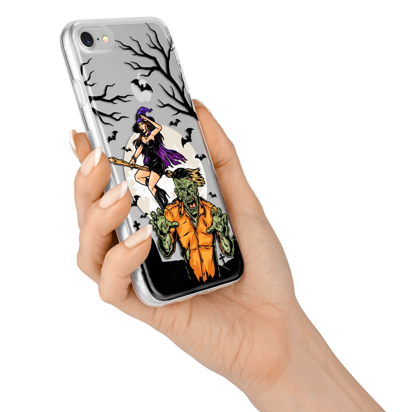 Witch Meets Zombie iPhone 7 Bumper Case on Silver iPhone Alternative Image