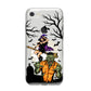 Witch Meets Zombie iPhone 8 Bumper Case on Silver iPhone