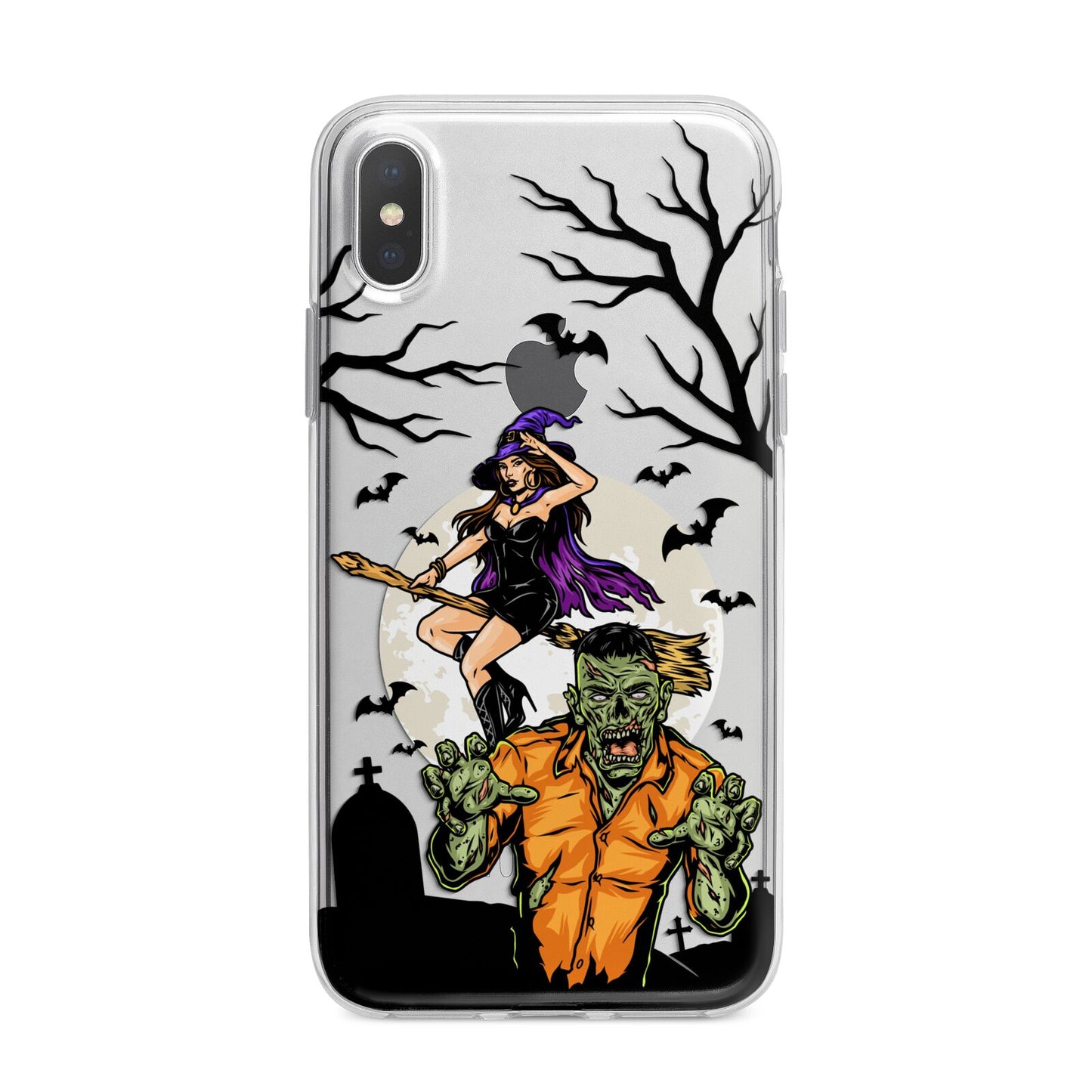 Witch Meets Zombie iPhone X Bumper Case on Silver iPhone Alternative Image 1