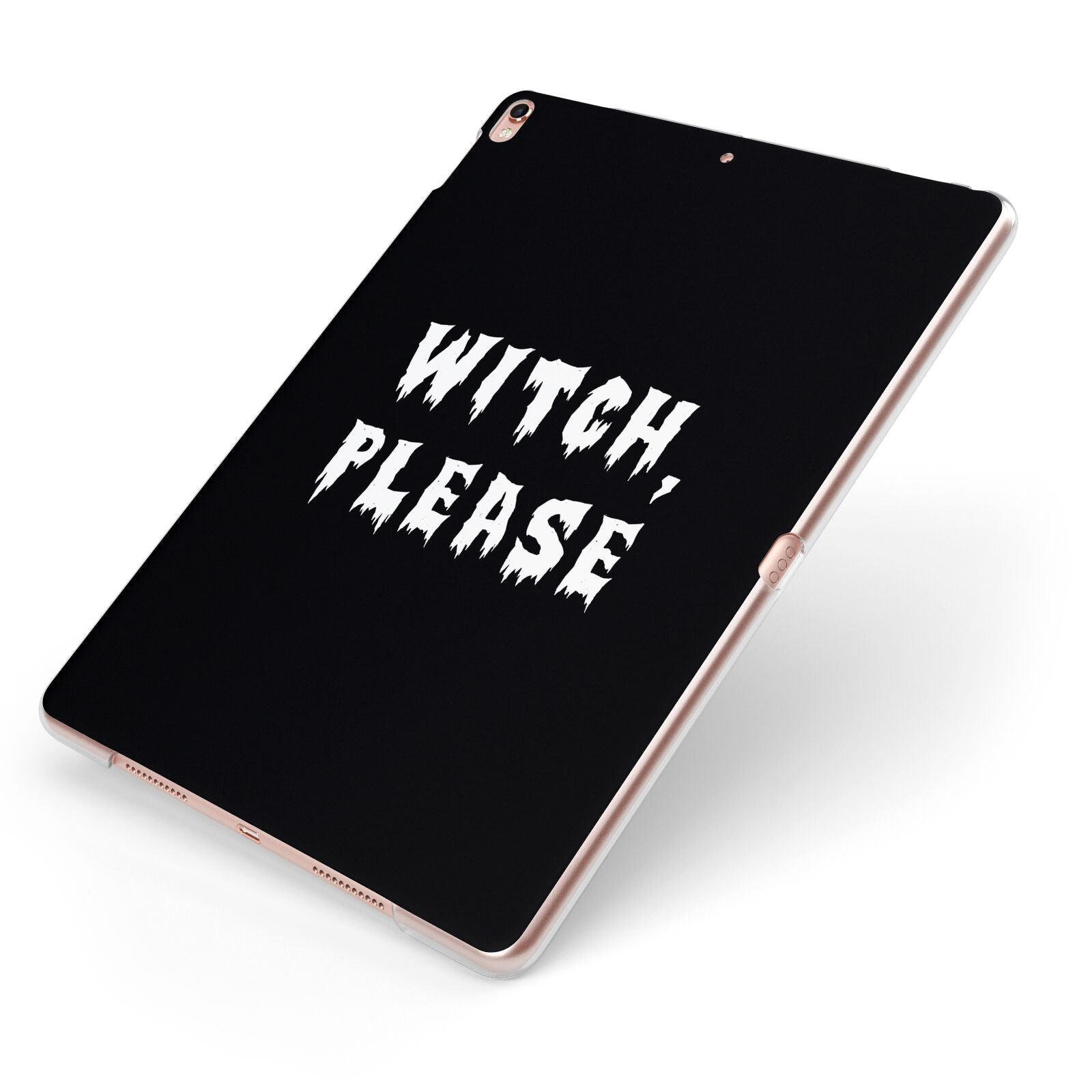 Witch Please Apple iPad Case on Rose Gold iPad Side View