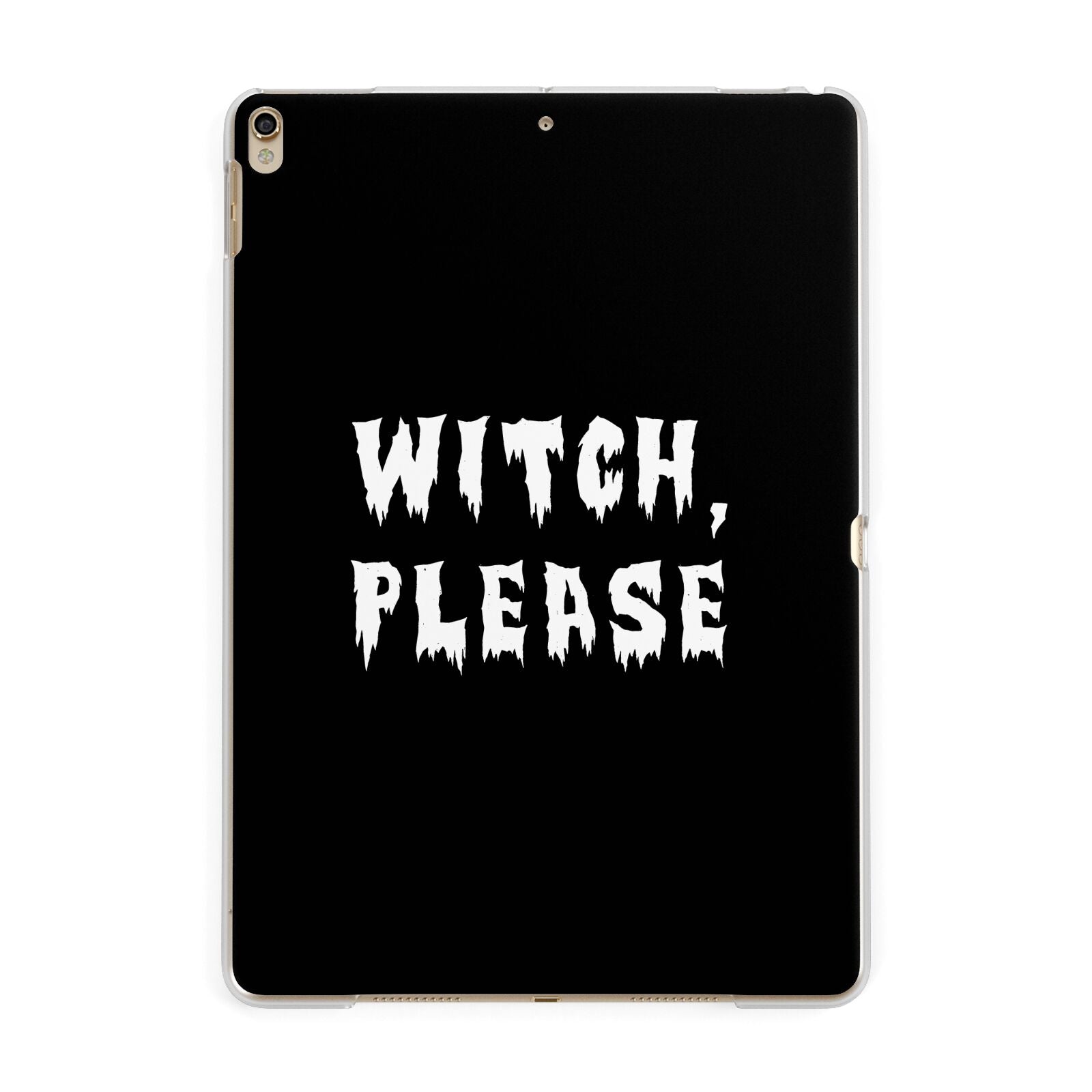 Witch Please Apple iPad Gold Case
