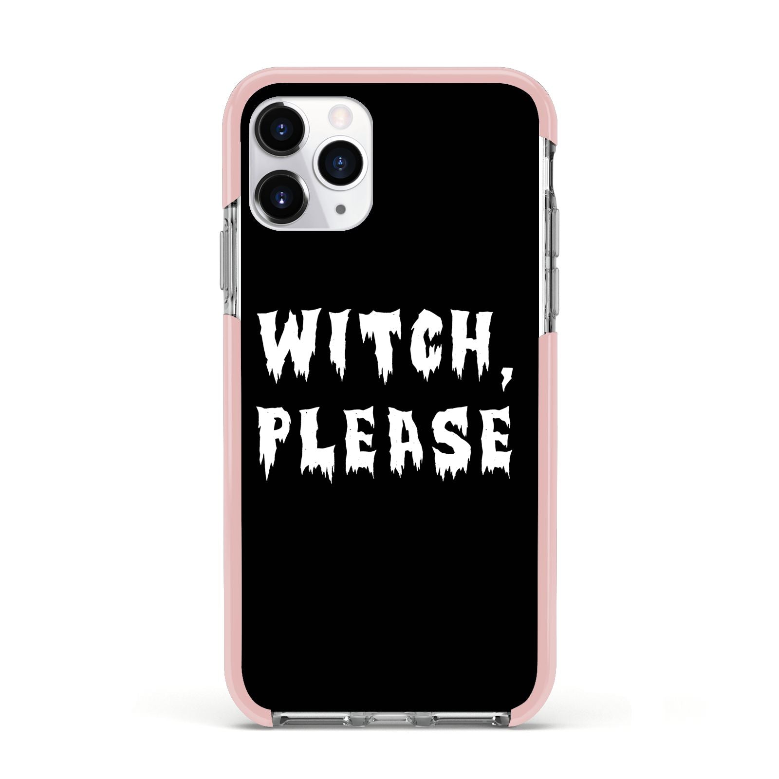 Witch Please Apple iPhone 11 Pro in Silver with Pink Impact Case