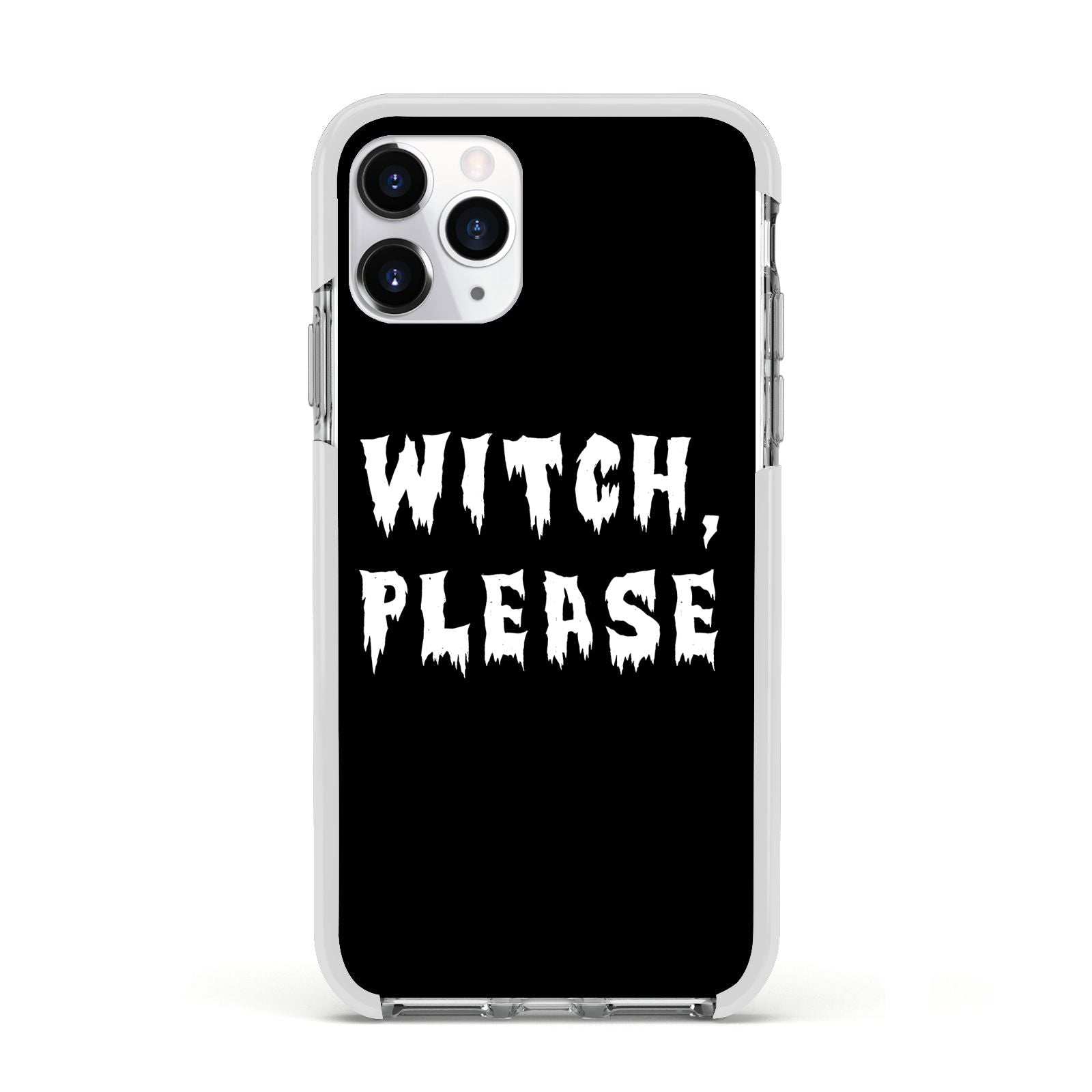 Witch Please Apple iPhone 11 Pro in Silver with White Impact Case