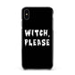 Witch Please Apple iPhone Xs Max Impact Case Black Edge on Black Phone