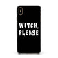 Witch Please Apple iPhone Xs Max Impact Case Black Edge on Gold Phone