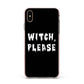 Witch Please Apple iPhone Xs Max Impact Case Pink Edge on Gold Phone