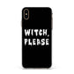 Witch Please Apple iPhone Xs Max Impact Case White Edge on Gold Phone